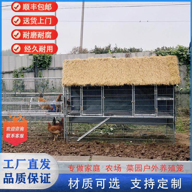 户外鸡棚鸡笼鸡舍家庭农场菜园养殖笼搭建组装养殖棚