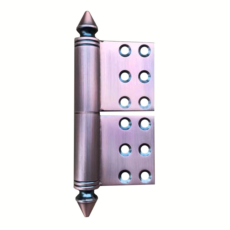 304不锈钢铝艺庭院门旗形红古铜色铁艺门长尖头脱卸6孔合页门铰链