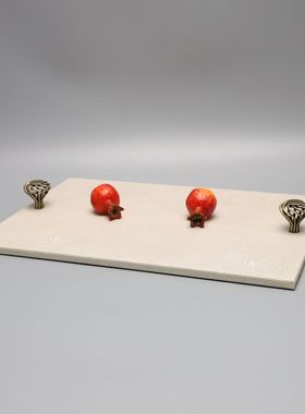 新中式复古托盘样板房售楼部卧室客厅书房餐厅电视柜软装饰品摆件