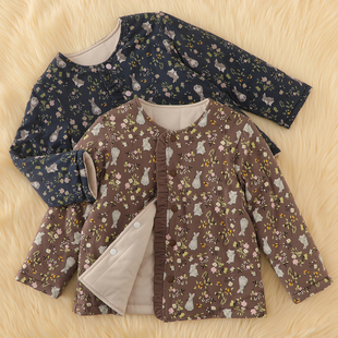 夹棉儿童棉服外套宝宝棉袄内胆女童内搭棉衣加P绒加厚保暖校服神