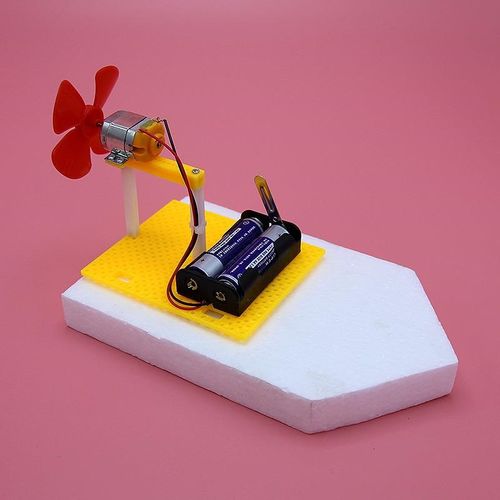 空气动力船快艇模型DIY电动风力船科技小制作材料手工拼装教具