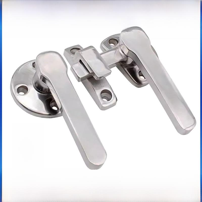 Fa-624内外摆动隔音不锈钢拉手锁重型内外旋转门扣设备密封拉手锁