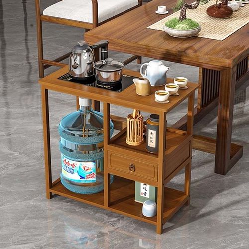 茶台家用移动小茶几家用茶桌紫檀功夫茶几客厅烧水桌面移动茶水柜