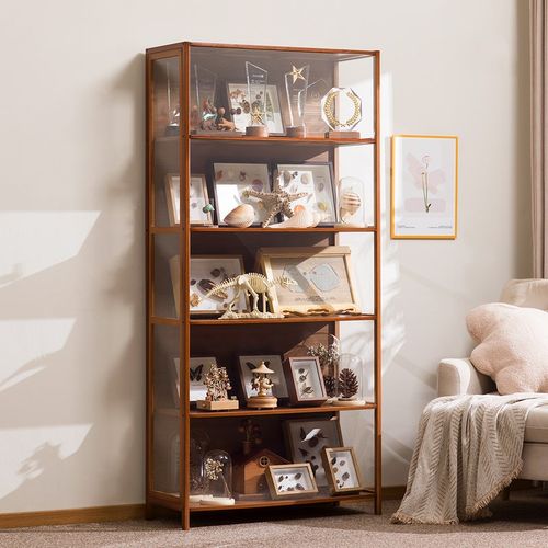 手办展示柜摆件家陈列柜家用防尘收藏储物柜收纳柜子产品置物货架