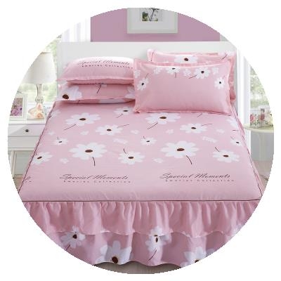 床裙单件夏季全棉床罩棉笠床盖套床单1点8米150cm防滑保护套