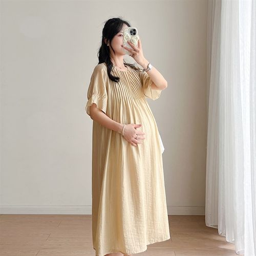 轻奢孕妇装夏款2025新款孕妇连衣裙夏装高级感小个子夏季大码裙子