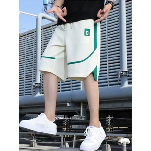 子初中高中学生夏天运动中裤 潮牌宽松青少年休闲五分裤 男夏季 短裤