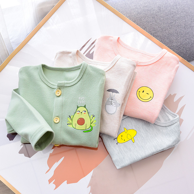 婴儿上衣纯棉长袖开衫宝宝单件内衣舒棉厚秋衣儿童衣服秋冬打底衫,童装/婴儿装/亲子装,保暖上装,淘宝优惠券,粉丝福利购,淘宝优惠卷