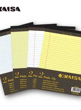 KAISA A4美式加厚拍纸本Veritas维塔斯办公会议易撕线课堂草稿笔