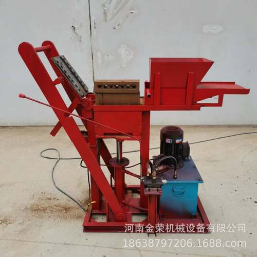 非洲乐高黏土砖机联锁黏土制砖机手动积木液压空心免烧土砖设备