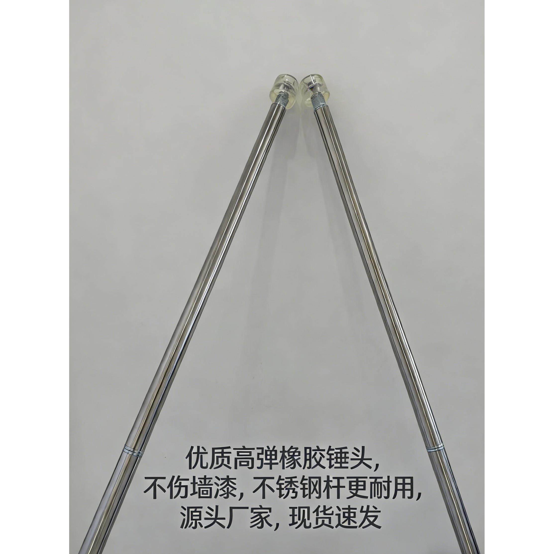 加长橡胶锤多功能不锈钢杆高弹牛筋橡胶锤家用室内加厚检测器墙面