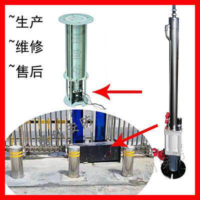 液压升降柱机芯电机防撞柱学校不锈钢隔离路障推杆配件售后维修