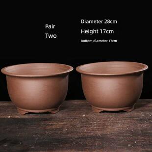 否。Z96普通金钟28+28紫砂花盆大直径树花盆Pothos特别花盆特大号