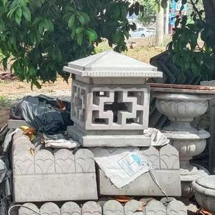 罗马柱子模具水泥柱栏杆立柱帽顶造型装饰镂空灯围栏大小灯装饰品