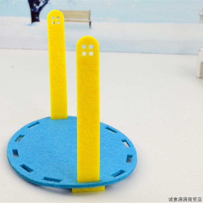 儿童布艺编织篮 幼儿园半成品手工创意制作材料包不织布手提篮