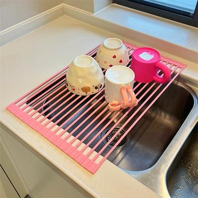 【厨房好物】洗碗池水槽沥水架碗碟收纳架杯子置物架洗碗海绵抹布