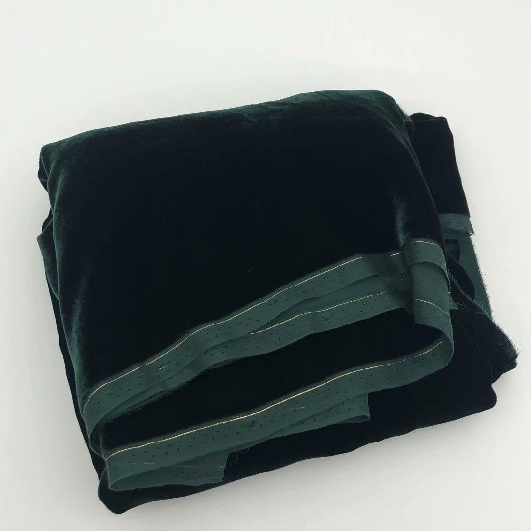 真丝墨绿色真丝绒乔绒丝绸零料做旗袍天鹅绒碎步桑蚕丝金丝绒布料