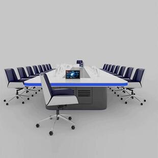桌面无纸化大会议桌会议长桌简易智能现代培训升降桌椅系统