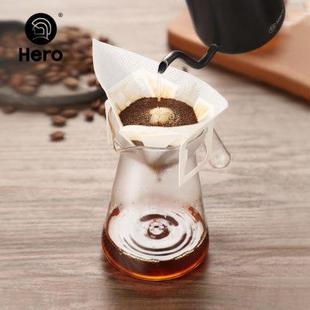 滤网 hero咖啡滤纸手冲V型挂耳滤纸日本进口过滤袋家用滴漏式
