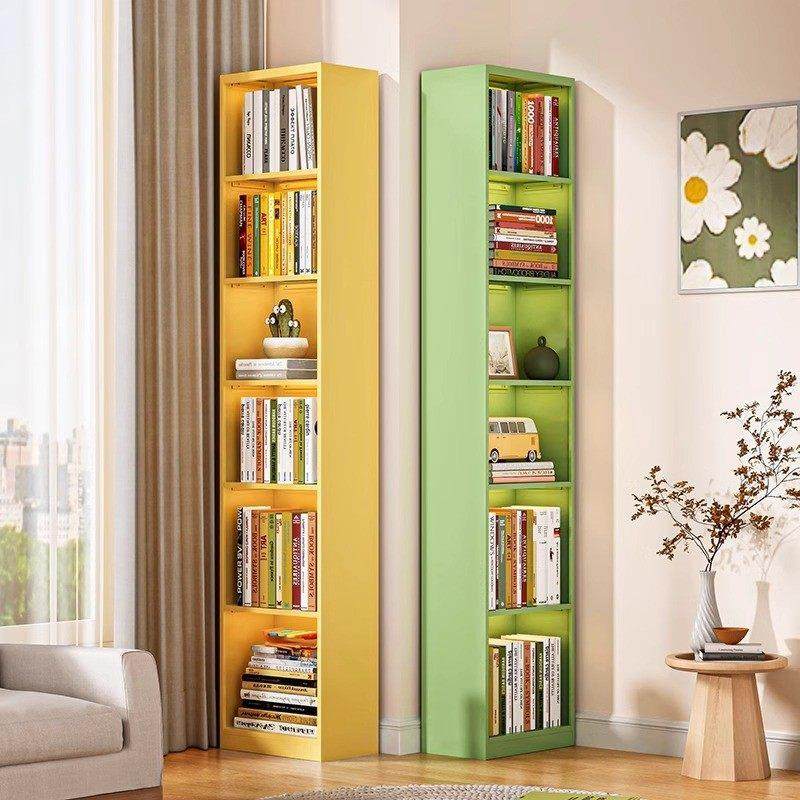钢角窄书架简易落地式储物柜铁制储物柜夹心式小书柜客厅铁制储物,住宅家具,书架,淘宝优惠券,粉丝福利购,淘宝优惠卷