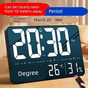 闹钟老人专用大号LED显示电子时钟万年历桌面摆台式数字摆件客厅