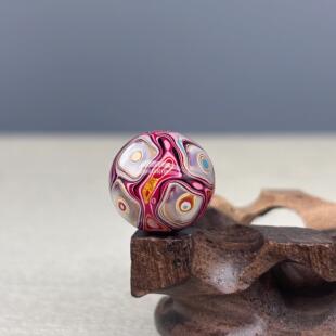 夜樱大漆珠螺钿白贝新品镶嵌非遗手工漆器女生送礼饰品散珠手串