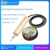 西瓦卡分体式 25.4mm 12.7mm 数显百分表测微计分离式 垂直百分表0