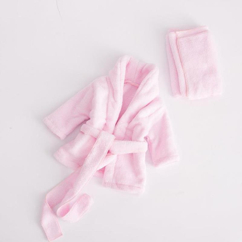 宝宝拍照浴袍新生儿满月照百天照新款儿童摄影服装白