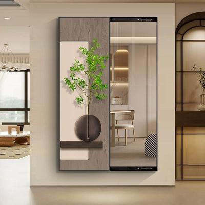 隐藏式滑动全身镜装饰画隐藏式梳妆镜挂画入口可闭可堵壁挂式镜框