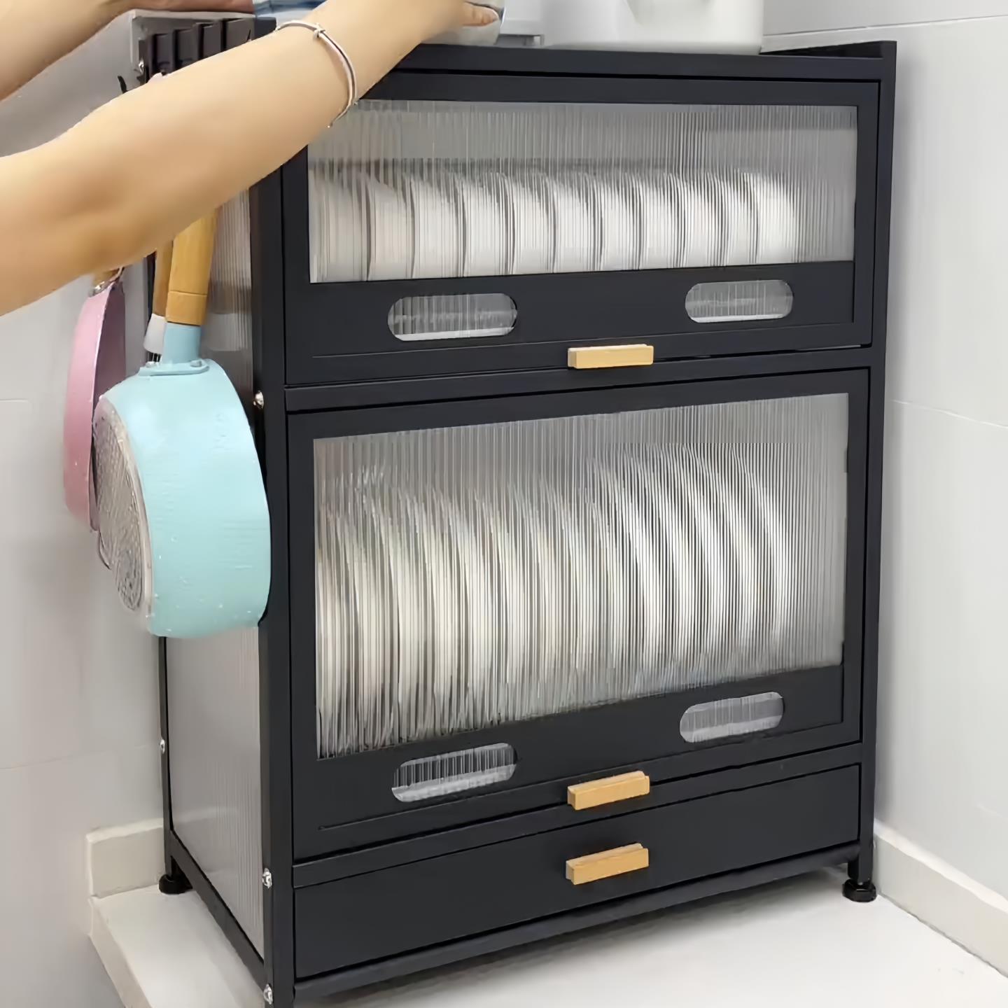 沥水篮碗架厨房置物架放碗筷盘碟家用台面多功能双层收纳防尘碗盘