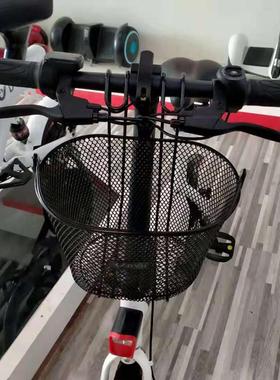 大鱼电动车车筐前车篮dyu电动自行车D2 D2+ D3+ V1金属前车筐车锁