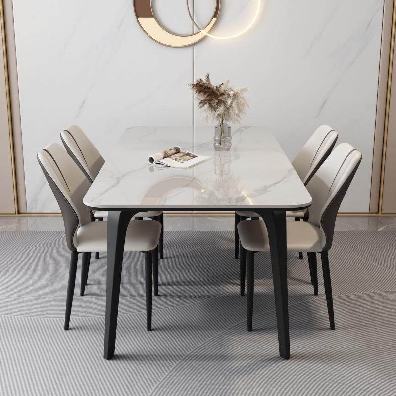 意大利轻豪华板岩餐桌和椅子的家庭小公寓现代简单的矩形全板岩餐,住宅家具,岩板餐桌,淘宝优惠券,粉丝福利购,淘宝优惠卷