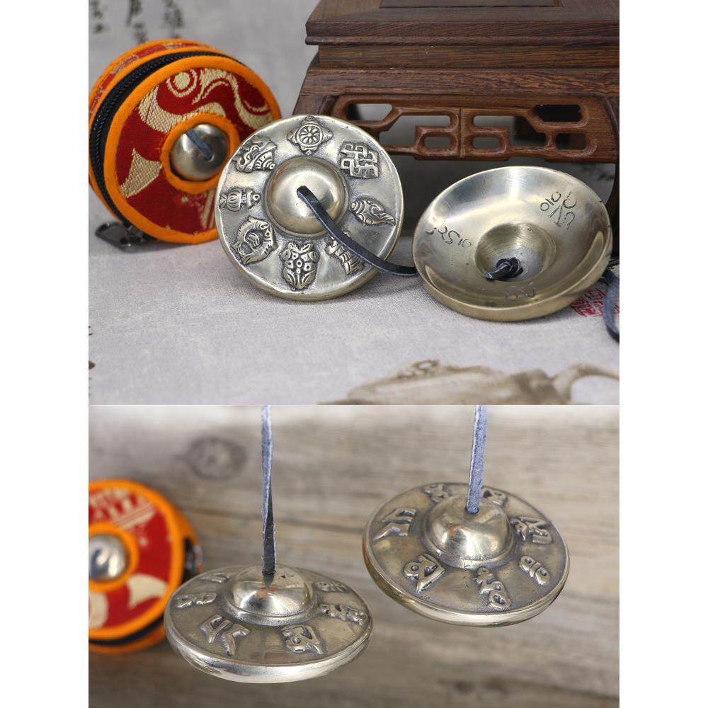 民族打击乐器尼泊尔手工碰铃密宗法铃法会撞铃响铜叮夏出定铜拨