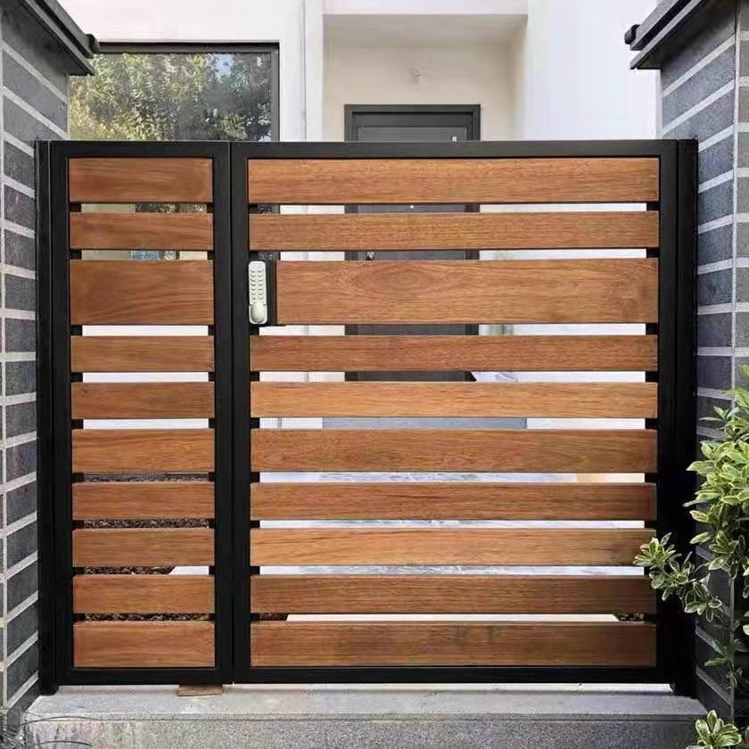 铝合金别墅庭院子木门铁艺别墅双开大门不锈钢铁现代民宿花园小门