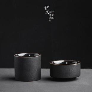 简约品茗杯 伊文陶瓷 家用主人杯单杯功夫茶具个人杯简约喝茶杯子