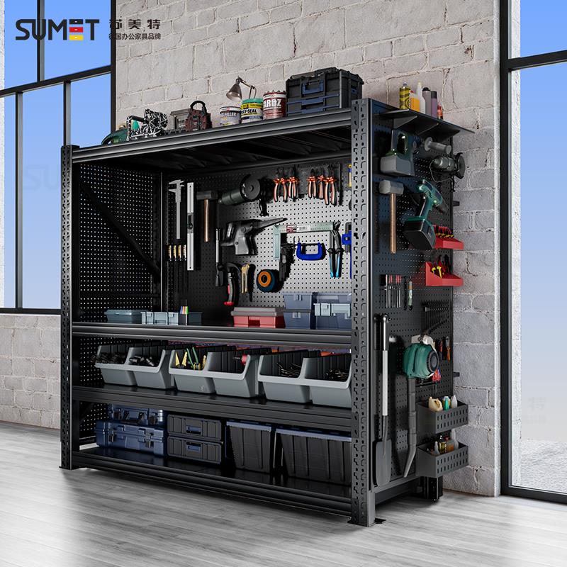 五金工具架侧面洞洞板挂墙板多层置物架仓库工具柜储物收纳货架子