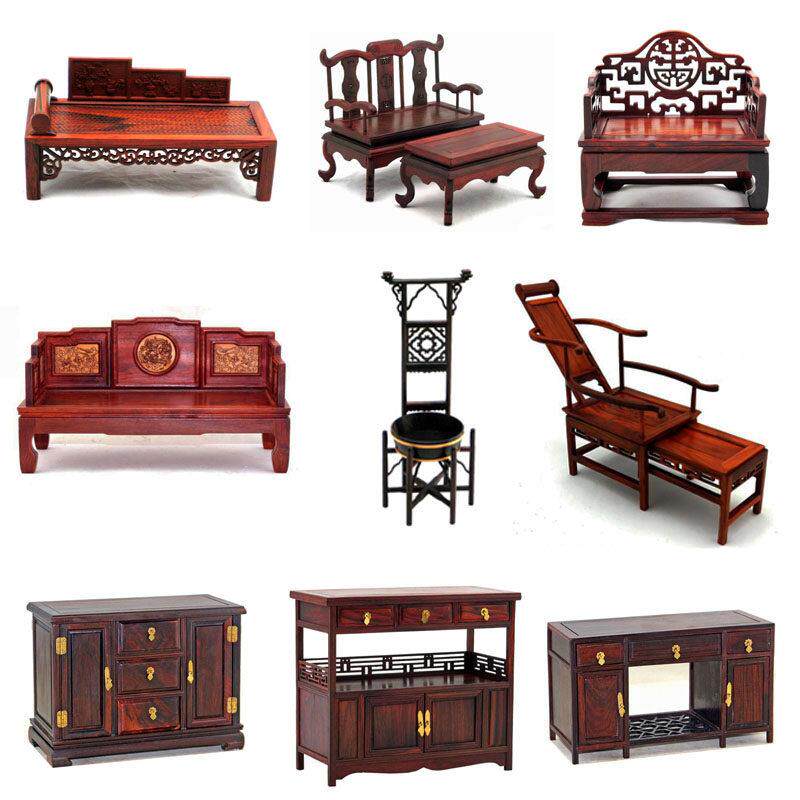 红木雕刻工艺品迷你中国覆古明清迷你家具模型木制装饰饰品礼品