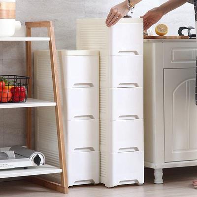 15//18cm厨房夹缝收纳置物架抽屉式家用多层落地调料柜窄缝储物柜