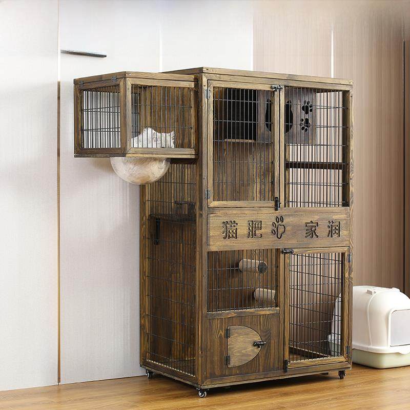豪华猫笼家用猫柜实木猫笼超大自由空间三层猫屋可定制猫别墅,宠物/宠物食品及用品,猫笼子/猫别墅,淘宝优惠券,粉丝福利购,淘宝优惠卷