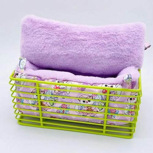 糖滑翔机挂篮巢冬季加厚彷兔绒棉巢仓鼠松鼠蜂蜜鹌鹑鹦鹉温暖挂巢