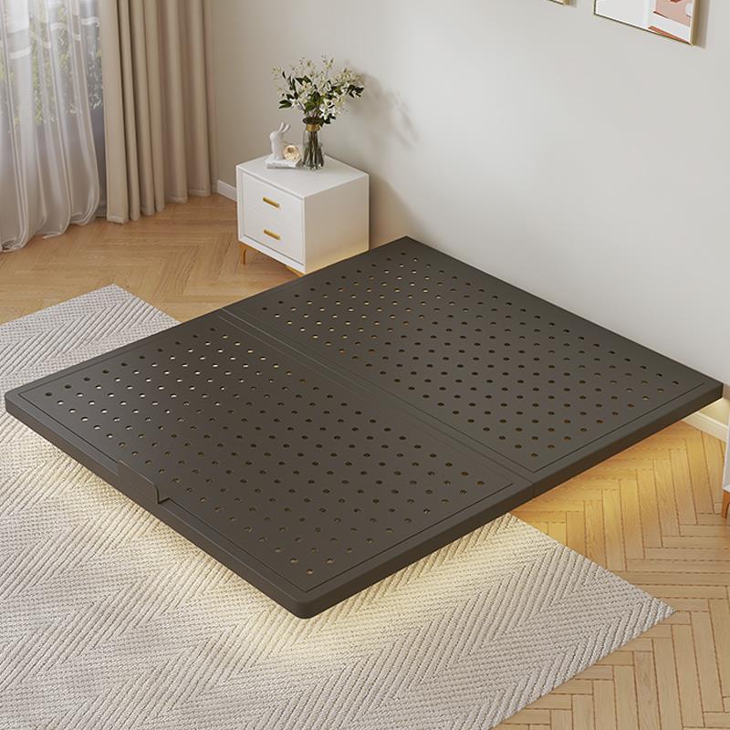 铁艺床碳钢悬浮床架洞洞板无床头榻榻米双人床不锈钢床架子悬空床