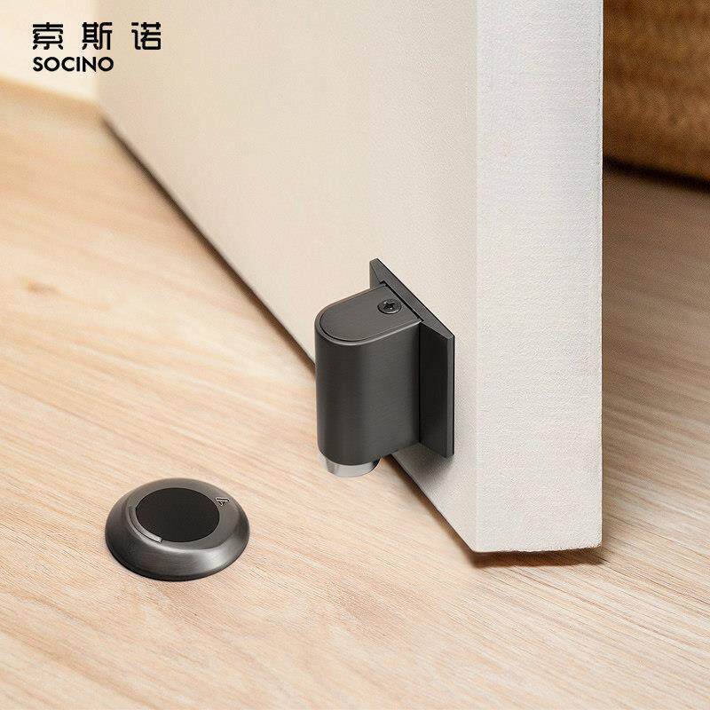 索斯诺地吸门吸免打孔新款门后防撞门吸阻门器强磁铁隐形门碰门挡