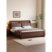 新中式 风格 实木床1.8米双人软套大床主卧大床婚礼床小房型1.5米单