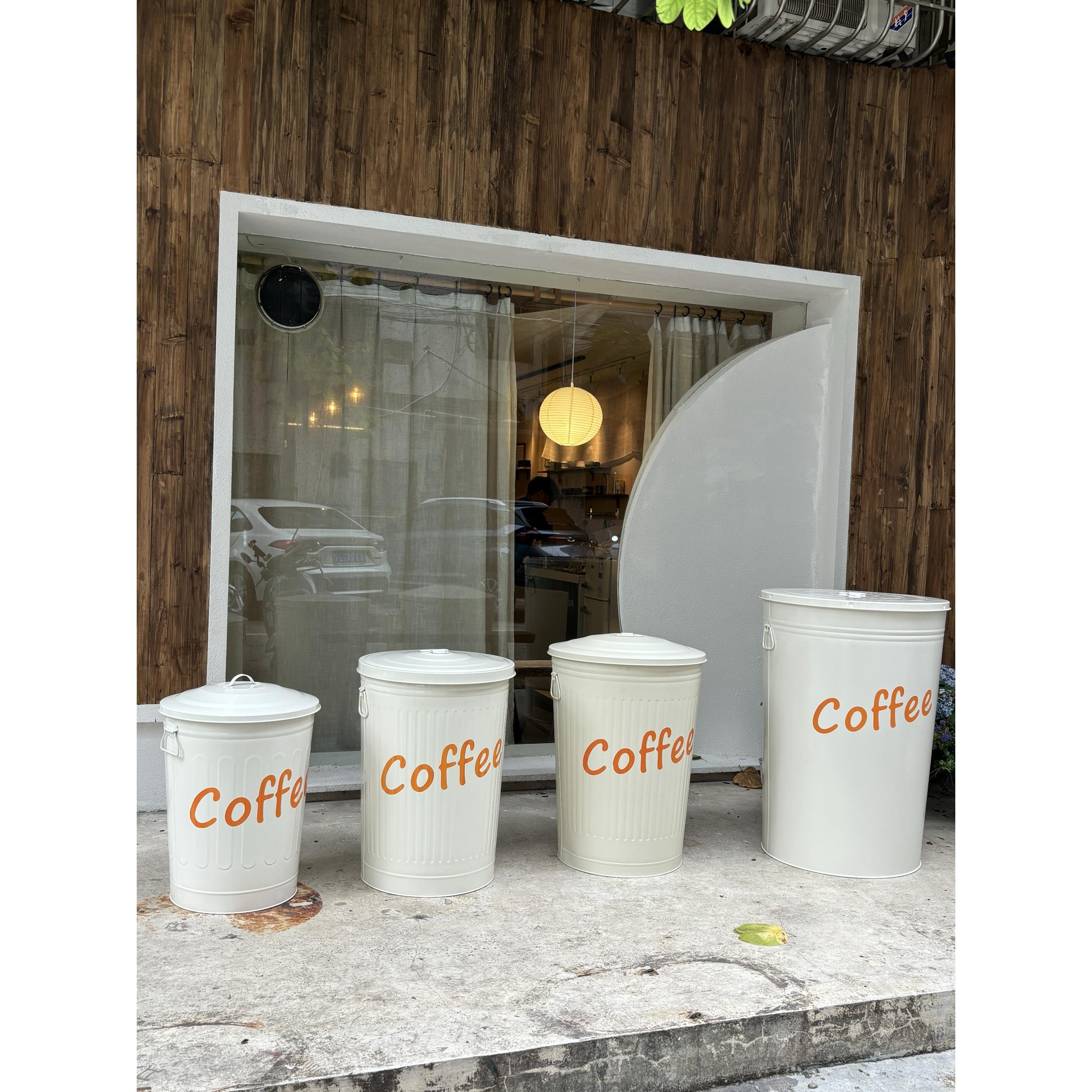 奶茶咖啡店户外大号环保分类带盖防异味垃圾桶烤漆室外置物桶包邮