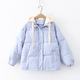 羽绒棉服少女生冬装2023年新款初中高中学生棉袄短款加厚棉衣外套