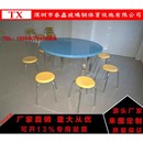 定 餐s桌饭店餐厅大PVC面板 制八人圆桌 中式 不锈钢圆台餐桌