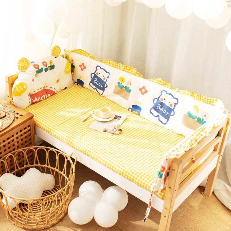 婴儿床床围栏软包防撞摔宝宝儿童一片式拼接床床围挡布纯棉可拆洗,婴童用品,床围/床靠,淘宝优惠券,粉丝福利购,淘宝优惠卷