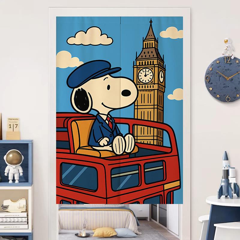 卡通门帘半门帘无冲孔插图隔断门帘家庭卧室门帘柜块门帘浴室门帘