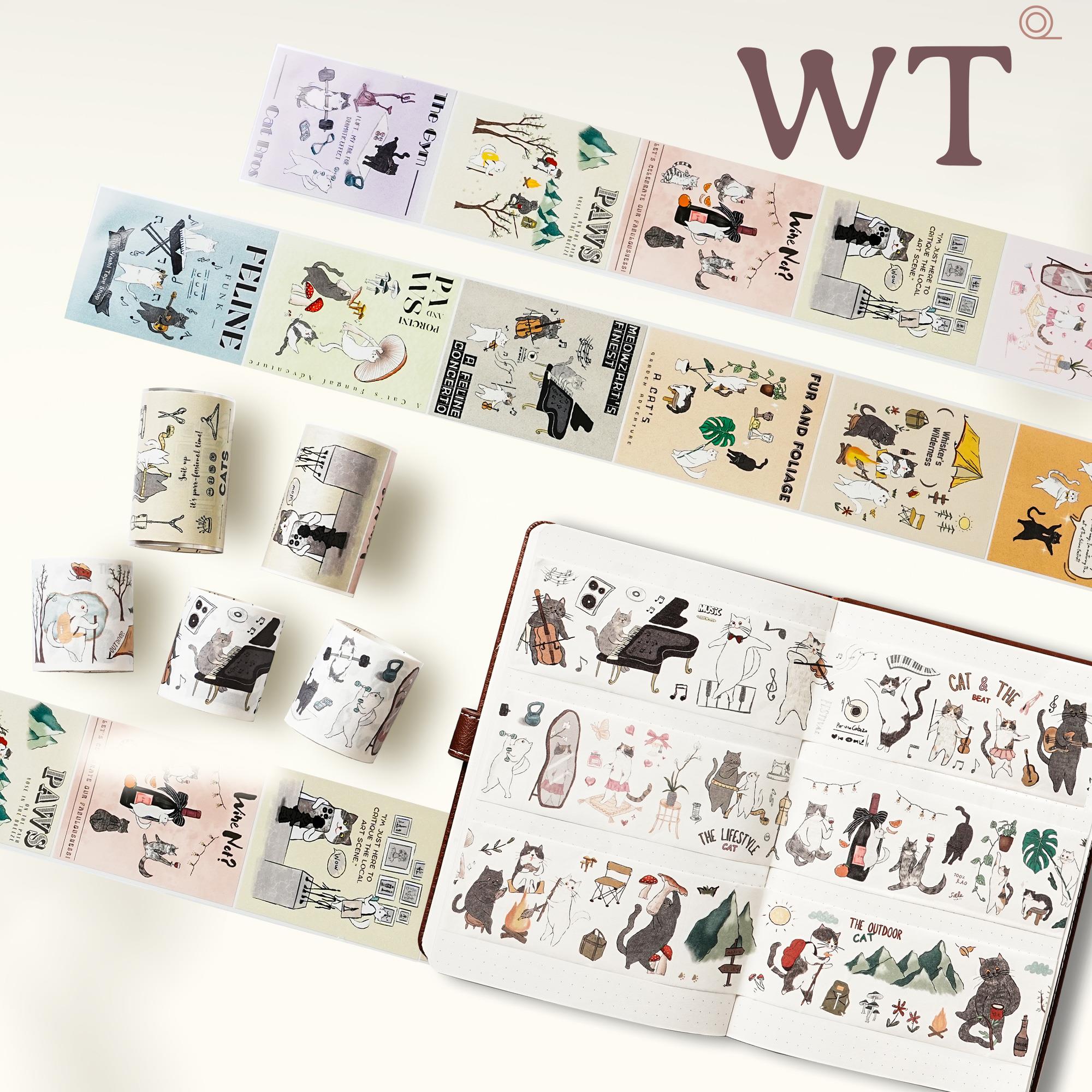 WT原创胶带 猫町 ねこ(Neko)酱 日系可爱猫咪和纸胶带模切和风