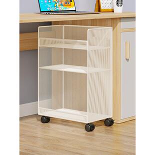 桌下书架书包置物架多功能整理架落地带轮可移动储物架分层收纳架